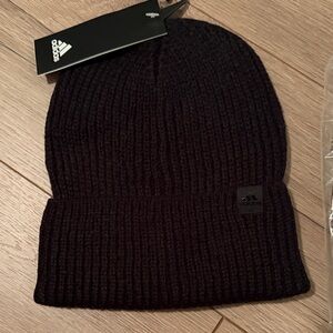 Adidas Classic Black Ribbed Beanie